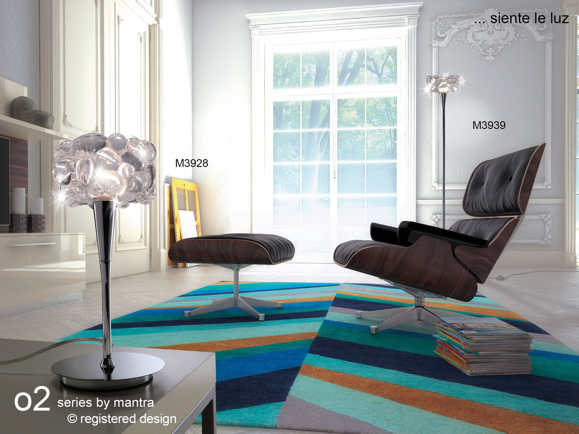 O2 Table Lamps Mantra Armed Table Lamps